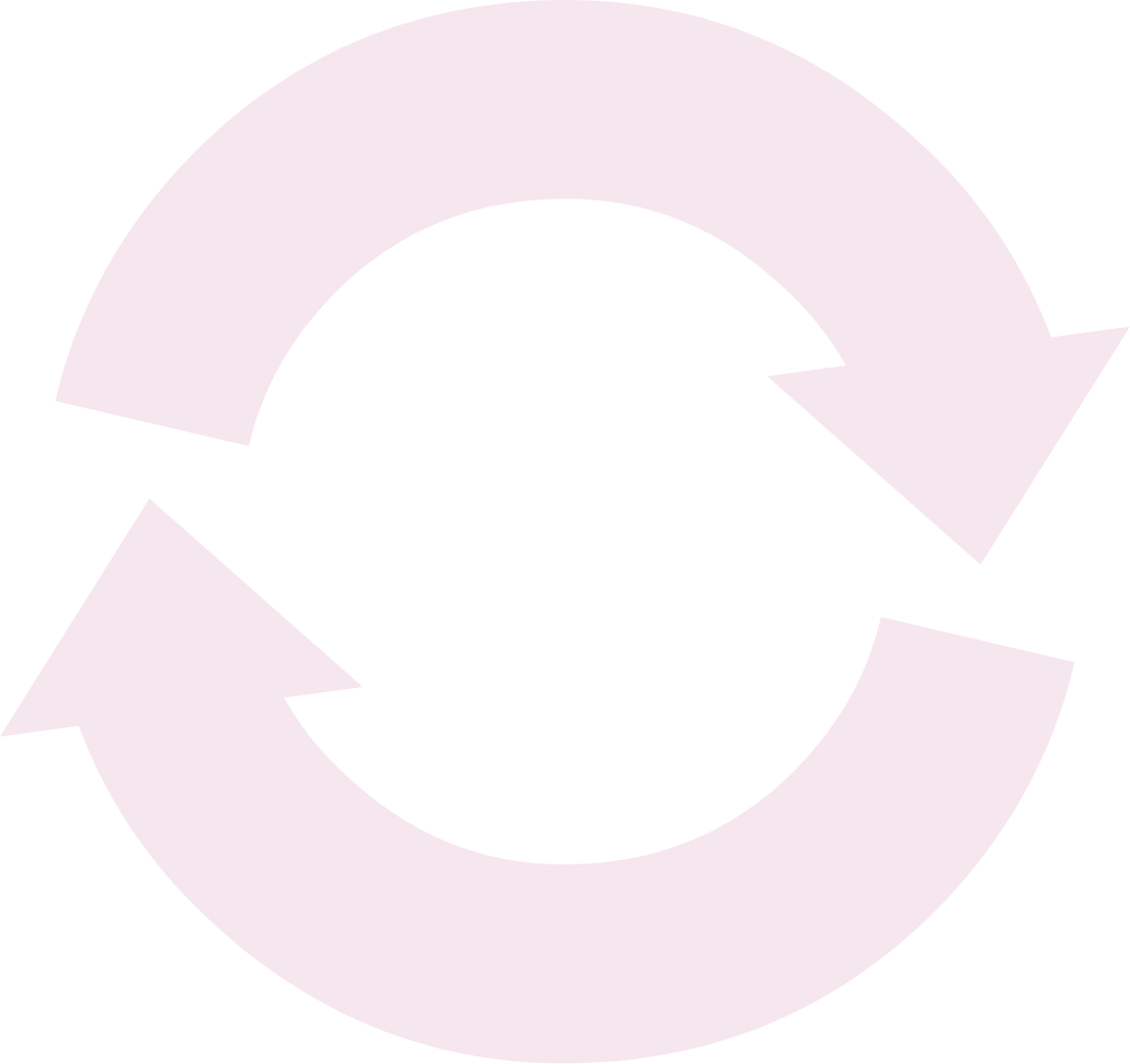Faded recycling logo.